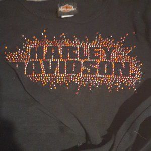 Harley Davidson Long Sleeve Shirt with sparkle design